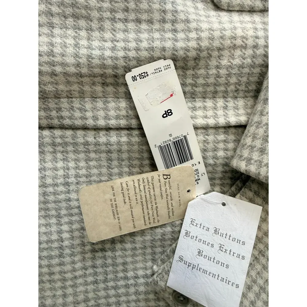 Lauren Ralph Lauren 100% Wool Houndstooth Blazer Jacket 8P NWT Vintage Classic - Picture 3 of 9